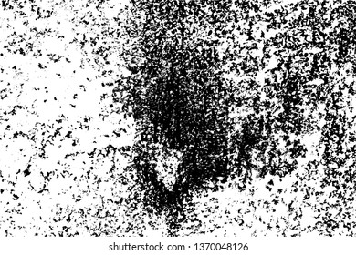 Grunge is black and white. Abstract monochrome gloomy background. Urban vector pattern of old surface. Texture of scratches, cracks, chips. Vintage worn back