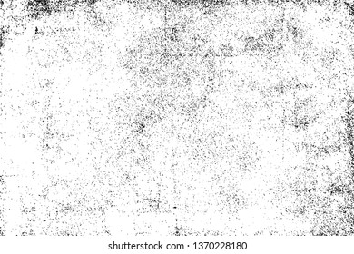 Grunge is black and white. Abstract monochrome gloomy background. Urban vector pattern of old surface. Texture of scratches, cracks, chips. Vintage worn back