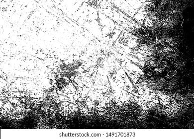 Grunge is black and white. Abstract monochrome background. The grim texture of disaster. Pattern of cracks, chips. Dirty vintage surface. Old worn wall