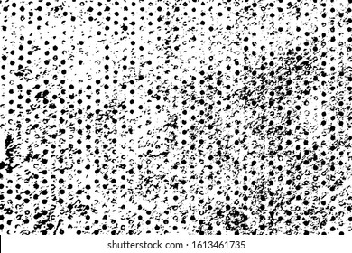 Grunge is black and white. Abstract monochrome background. The grim texture of disaster. Pattern of cracks, chips. Dirty vintage surface. Old worn wall