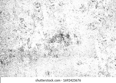 Grunge black and white. Abstract monochrome background. Vector pattern of scratches, chips, scuffs. Vintage worn surface. Old wall texture