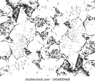 Grunge black white. Abstract texture old surface. Monochrome vector pattern of cracks, stains, scratches, splash for printing and design