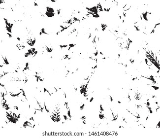 Grunge black white. Abstract texture old surface. Monochrome vector pattern of cracks, stains, scratches, splash for printing and design