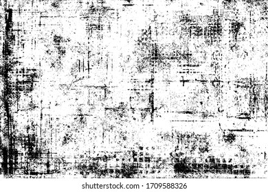 Grunge black and white. Abstract texture, dirt, dust, noise. Monochrome background of the old backdrop