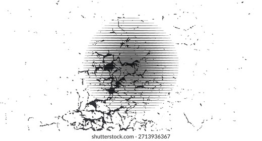 Grunge black white. Abstract texture old surface. Monochrome vector pattern of cracks, stains, scratches, splash for printing and design


