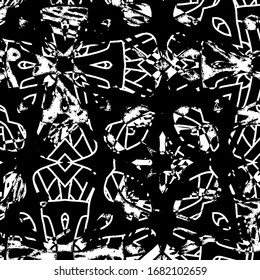 Grunge black and white. Abstract urban background. Worn old texture