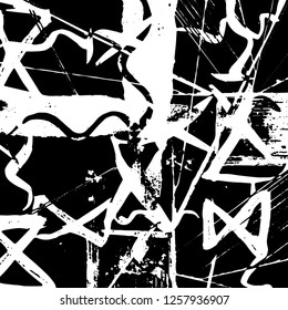 Grunge black and white abstract vector background