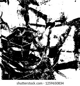 Grunge black and white abstract vector background