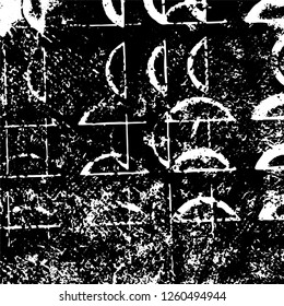 Grunge black and white abstract vector background