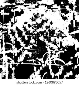 Grunge black and white abstract vector background