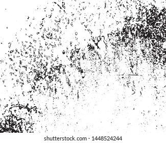 Grunge is black and white. Abstract vector texture of old surface. Background of cracks, scuffs, chips, stains, ink spots, lines
