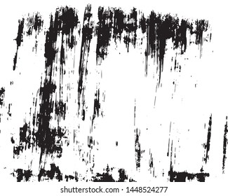 Grunge is black and white. Abstract vector texture of old surface. Background of cracks, scuffs, chips, stains, ink spots, lines