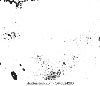 Grunge is black and white. Abstract vector texture of old surface. Background of cracks, scuffs, chips, stains, ink spots, lines