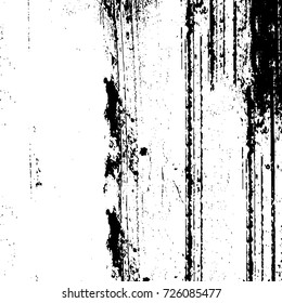 Grunge black and white abstract vector background from cracks, scratches, spots a futuristic pattern vintage texture
