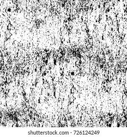 Grunge black and white abstract vector background from cracks, scratches, spots a futuristic pattern vintage texture