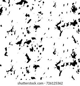 Grunge black and white abstract vector background from cracks, scratches, spots a futuristic pattern vintage texture