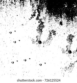 Grunge black and white abstract vector background from cracks, scratches, spots a futuristic pattern vintage texture