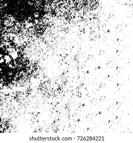 Grunge black and white abstract vector background from cracks, scratches, spots a futuristic pattern vintage texture