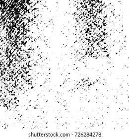 Grunge black and white abstract vector background from cracks, scratches, spots a futuristic pattern vintage texture