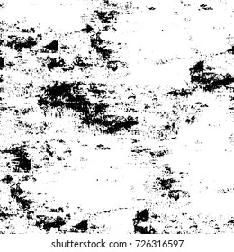Grunge black and white abstract vector background from cracks, scratches, spots a futuristic pattern vintage texture