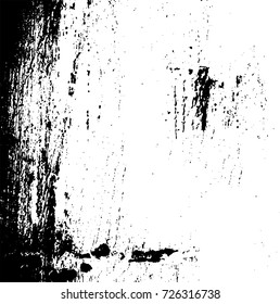 Grunge black and white abstract vector background from cracks, scratches, spots a futuristic pattern vintage texture