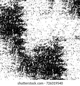 Grunge black and white abstract vector background from cracks, scratches, spots a futuristic pattern vintage texture