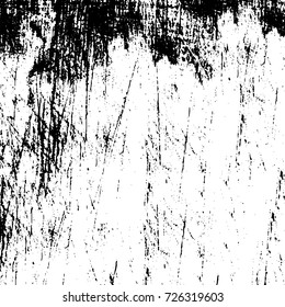 Grunge black and white abstract vector background from cracks, scratches, spots a futuristic pattern vintage texture