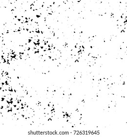 Grunge black and white abstract vector background from cracks, scratches, spots a futuristic pattern vintage texture