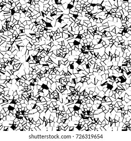 Grunge black and white abstract vector background from cracks, scratches, spots a futuristic pattern vintage texture