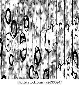 Grunge black and white abstract vector background from cracks, scratches, spots a futuristic pattern vintage texture