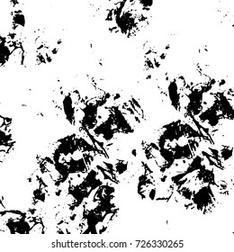 Grunge black and white abstract vector background from cracks, scratches, spots a futuristic pattern vintage texture