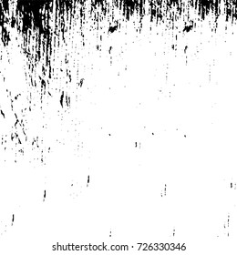 Grunge black and white abstract vector background from cracks, scratches, spots a futuristic pattern vintage texture