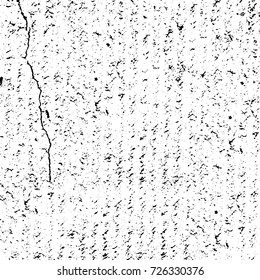 Grunge black and white abstract vector background from cracks, scratches, spots a futuristic pattern vintage texture