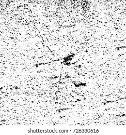 Grunge black and white abstract vector background from cracks, scratches, spots a futuristic pattern vintage texture