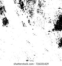 Grunge black and white abstract vector background from cracks, scratches, spots a futuristic pattern vintage texture
