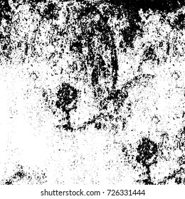 Grunge black and white abstract vector background from cracks, scratches, spots a futuristic pattern vintage texture