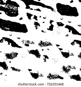 Grunge black and white abstract vector background from cracks, scratches, spots a futuristic pattern vintage texture