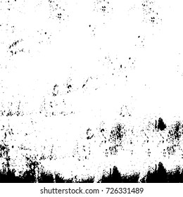 Grunge black and white abstract vector background from cracks, scratches, spots a futuristic pattern vintage texture