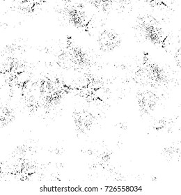 Grunge black and white abstract vector background from cracks, scratches, spots a futuristic pattern vintage texture