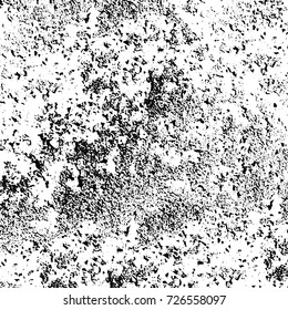Grunge black and white abstract vector background from cracks, scratches, spots a futuristic pattern vintage texture