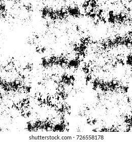 Grunge black and white abstract vector background from cracks, scratches, spots a futuristic pattern vintage texture