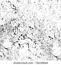 Grunge black and white abstract vector background from cracks, scratches, spots a futuristic pattern vintage texture