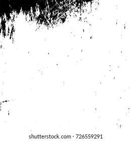 Grunge black and white abstract vector background from cracks, scratches, spots a futuristic pattern vintage texture