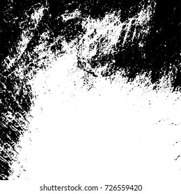 Grunge black and white abstract vector background from cracks, scratches, spots a futuristic pattern vintage texture