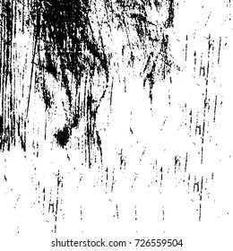 Grunge black and white abstract vector background from cracks, scratches, spots a futuristic pattern vintage texture