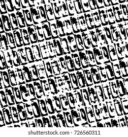 Grunge black and white abstract vector background from cracks, scratches, spots a futuristic pattern vintage texture