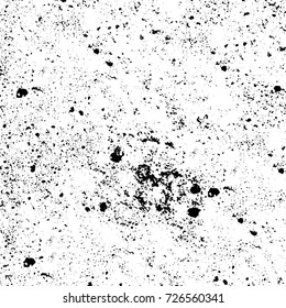 Grunge black and white abstract vector background from cracks, scratches, spots a futuristic pattern vintage texture