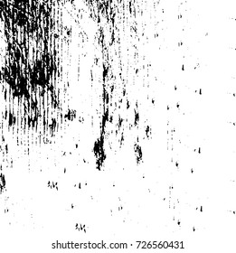Grunge black and white abstract vector background from cracks, scratches, spots a futuristic pattern vintage texture