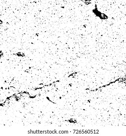 Grunge black and white abstract vector background from cracks, scratches, spots a futuristic pattern vintage texture