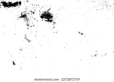 Grunge black and white background. Abstract vector texture of cracks, chips, dot. Dirty monochrome pattern of the old worn surface.